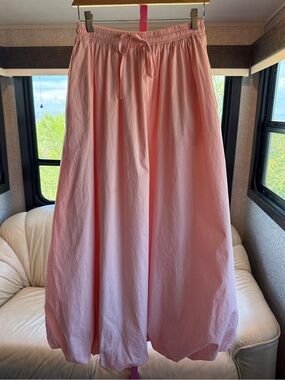 4SI3NNA Blush Pink Bubble Hem Maxi Skirt Balloon Coquette Balletcore size 8/10